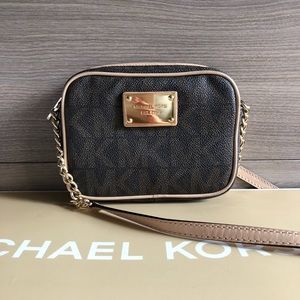 Michael Kors Brown Leather Crossbody